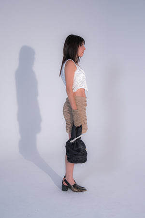 Ereshkigal Mini-Skirt Beige
